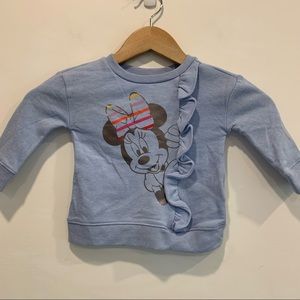 ☀️ 3/$15 Disney Minnie Mouse Ruffle Sweater Blue